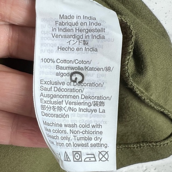 J.CREW Olive Green Detailed Puff Sleeve Cotton Blouse - Picture 5 of 6